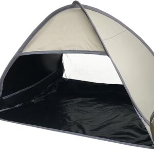 Small Pop Up Beach Tent with Meshed Window, Portable Head Tent Beach Pet Shade for Small Dogs/Cats (Khaki)