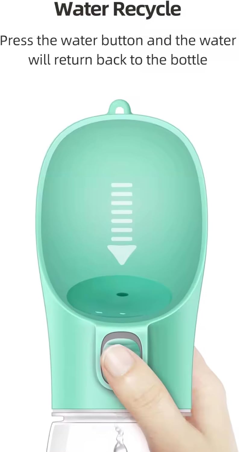 Portable Dog Water Bottle – Leak-Proof & Convenient Hydration for Pets On-The-Go (White, Small)
