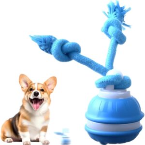 Interactive Dog Toys, Smart Touch-Activated Automatic Rolling Ball, USB Rechargeable Bouncing Dog Ball, Suitable for Cats and Small to Medium-Sized Puppies (Blue)