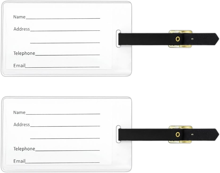 I Accessorize with Dog Hair Pet Fur Luggage ID Tags Carry-On Cards - Set of 2 - Image 3