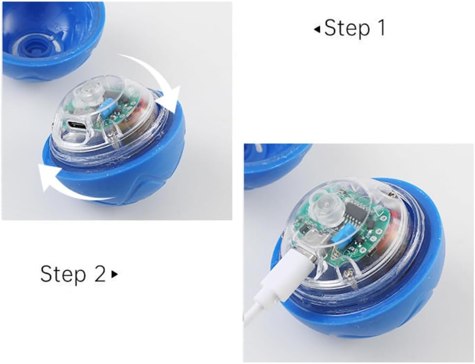 Interactive Dog Toys Dog Ball, Interactive Self-Moving Dogs Toy Balls Automatic Rolling Ball Toys for Small Medium Large Dogs (Orange+Blue) - Image 2