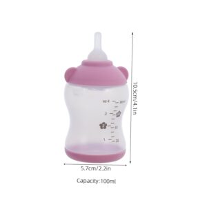 2pcs Pet Feeding Bottles for Kitten Puppy Silicone Nipple Nursing Bottles Milk Replacer for Small Animals Travel Outdoor Pet Supplies