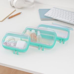 Clear Hard Shell Zipper Pouches – Thickened Laser PET, Waterproof &#...