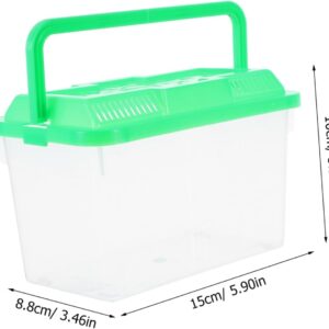 Portable Handheld Aquarium Tank for Betta Fish Turtles and Small Pets Clear Plastic Habitat for Easy Observation and Travel Pet Carrier and Feeding Box