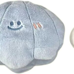 Interactive Shell Snuffle Toy for Dogs, Plush Crinkle Shell with Squeaky Pearl Ball, Treat-Hiding Puzzle Toy for Self-Play and Training