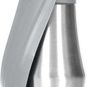 Dog Water Bottle, 27oz(750ml) Large Portable Dog Water Bottle, Dog Travel Water Bottle, Dog Water Bottle Dispenser, Stainless Steel Pet Travel Cup Outdoor Dog Water Bowl Bottle (Gray)