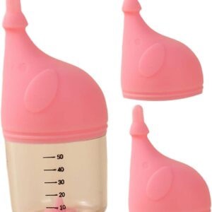 Kitten Bottle Feeding Kit Replaceable Nipples Kitten Milk Bottle for Newborn Pet, Pink