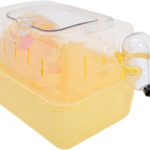 Totority Hamster Carrier Cage Portable Outdoor Plastic Takeaway Cage Water Feeder Spacious for Small Pets for Travel and Camping Breathable Design for Safe Transport