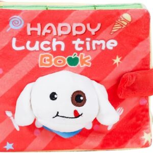 Dog Snuffle Mat, Squeaky Dog Enrichment Book Toy, Slow Feeder Interactive Puppy Puzzle Toy for Small Medium Dogs Puppies (Not for Chewing)