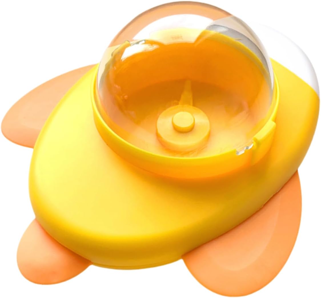 Automatic Cat Feeder, Interactive Pet Feeder, Slow Feed Puzzle Toy, Rocket Design, Non Slip Base, Dog Feeder for Home, Training, Travel, Enjoy Slow Feeding Fun