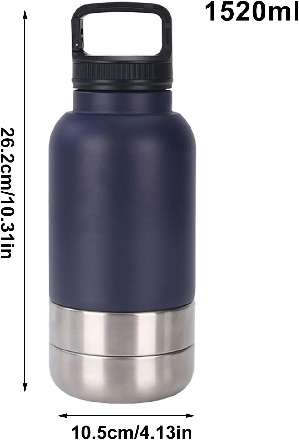 Dog Water Bottle - Dog Water Feeder | Puppy Bottle with Bowl | Leak Proof 1520ml Cat Drinking Cup Detachable Bowl Outdoor Travel Walking Hiking Apartment Camping Portable Pet Hydration Accessory - Image 2