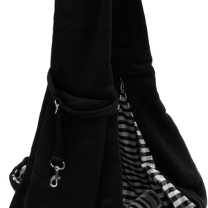 Dog and Cat Sling Carrier, Reversible Pet Papoose Bag, Adjustable Length Cat Sling Strap, Front Facing Dog Carrier Sling, Travel Safety Harness for Outdoor Travel Use