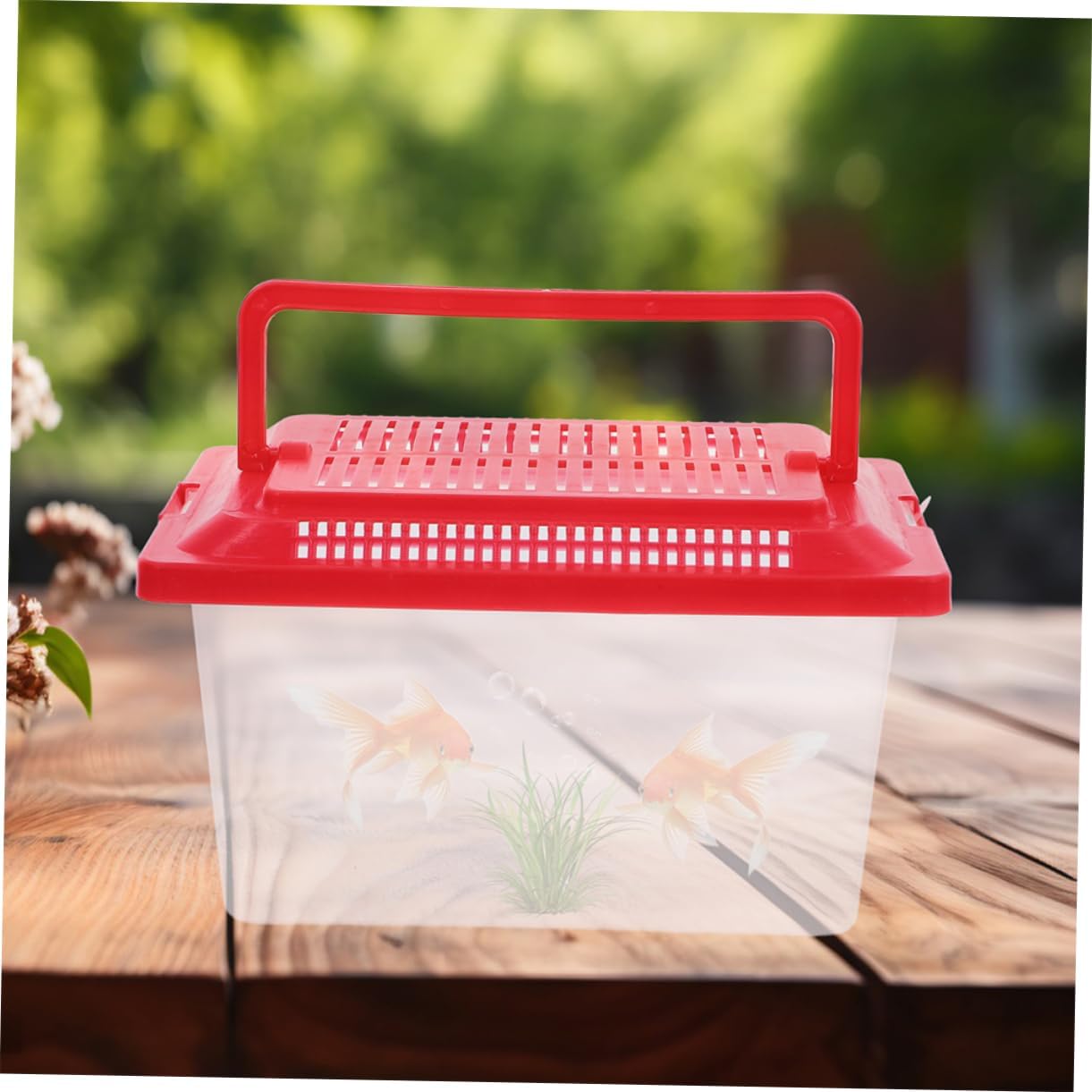 Plastic Handheld Fish Tank Portable Pet Tank Box Turtle Tank Easy- Turtle Aquarium Kit Pet Travel Container - Image 5