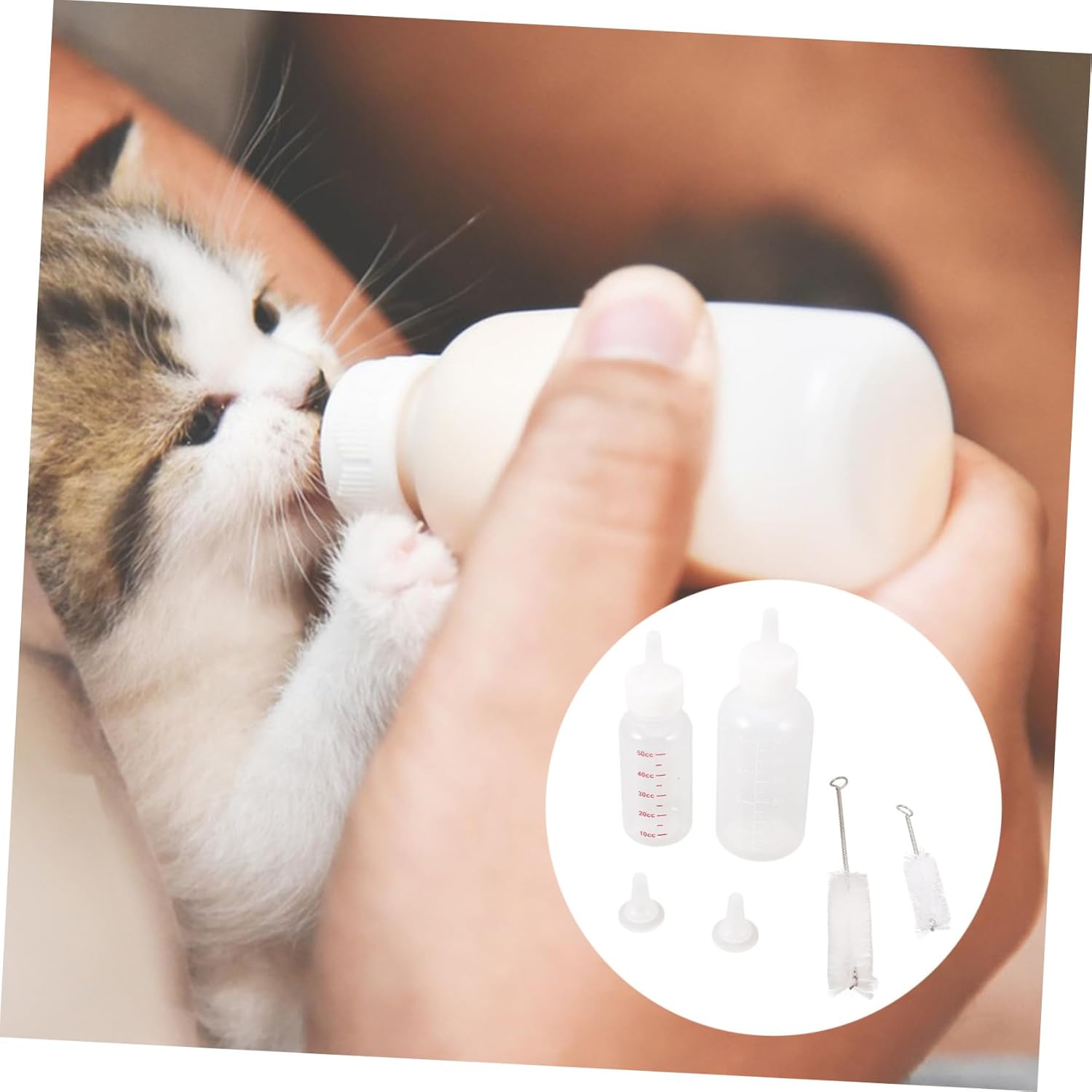 Kisangel 3sets Pet Nursing Bottle for Kittens and Puppies Feeding Kit Lightweight Portable Easy to Use for Hand Feeding Pets - Image 9