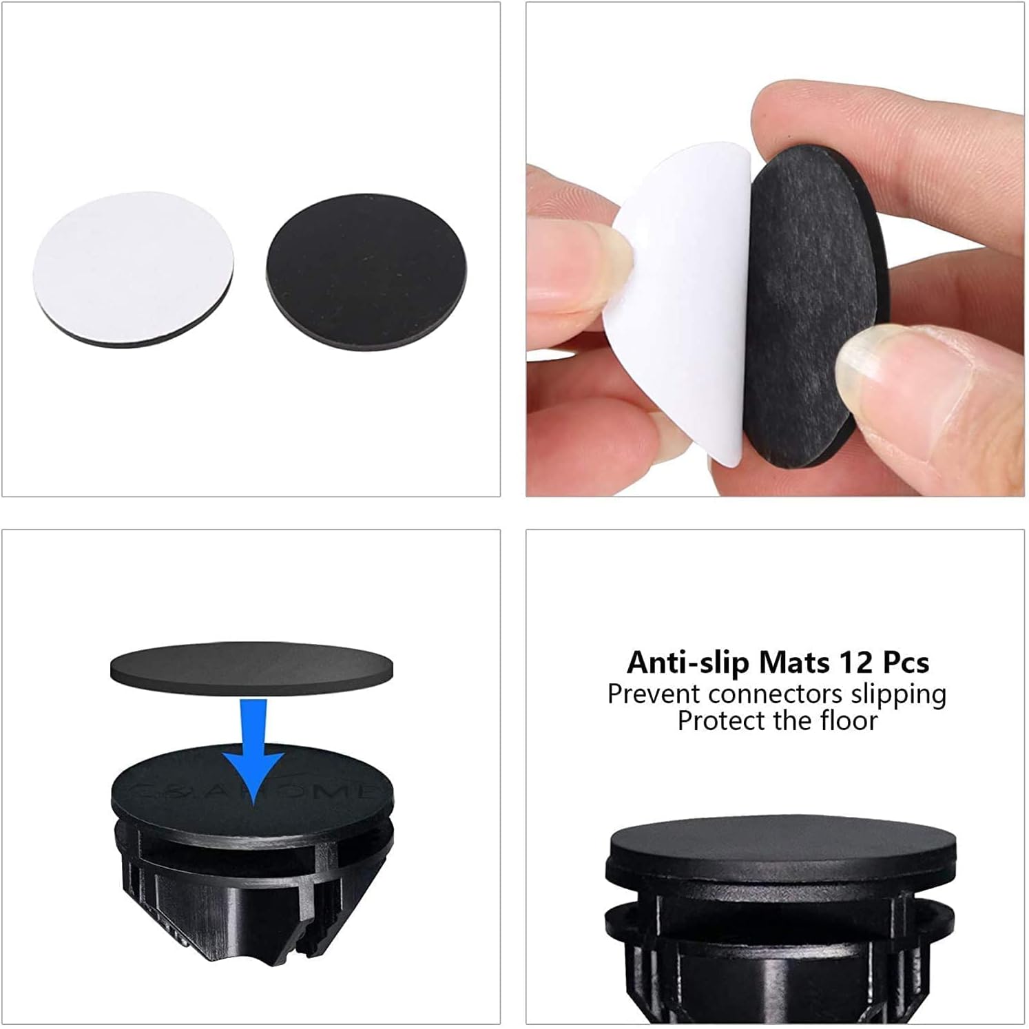 C&AHOME Pet Playpen, Small Animals Supplies, 16 Panels Exercise Playpens Cage, C Grids Portable Yard Fence Indoor, Ideal for Guinea Pigs, Pet Products, DIY Metal Yard Fence, 12" × 15" Black UPPM3416B - Image 6