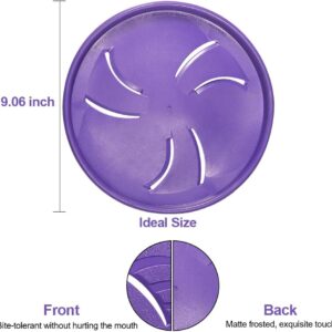 Indestructible Flying Disc, Interactive Dog Toy – Soft, Lightweight Fetch Toy for Medium Large Dogs – Floats in Water & Safe on Teeth, 9 inch (Large, Purple)