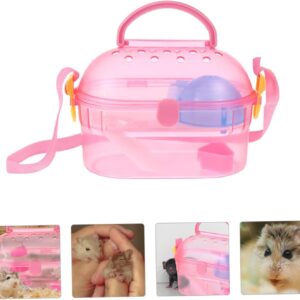 1set Chinchilla Travel Case for Animals Portable Hamster Carrier Feeder and Water Bottle for Outdoor Travel and Pet Safety Design