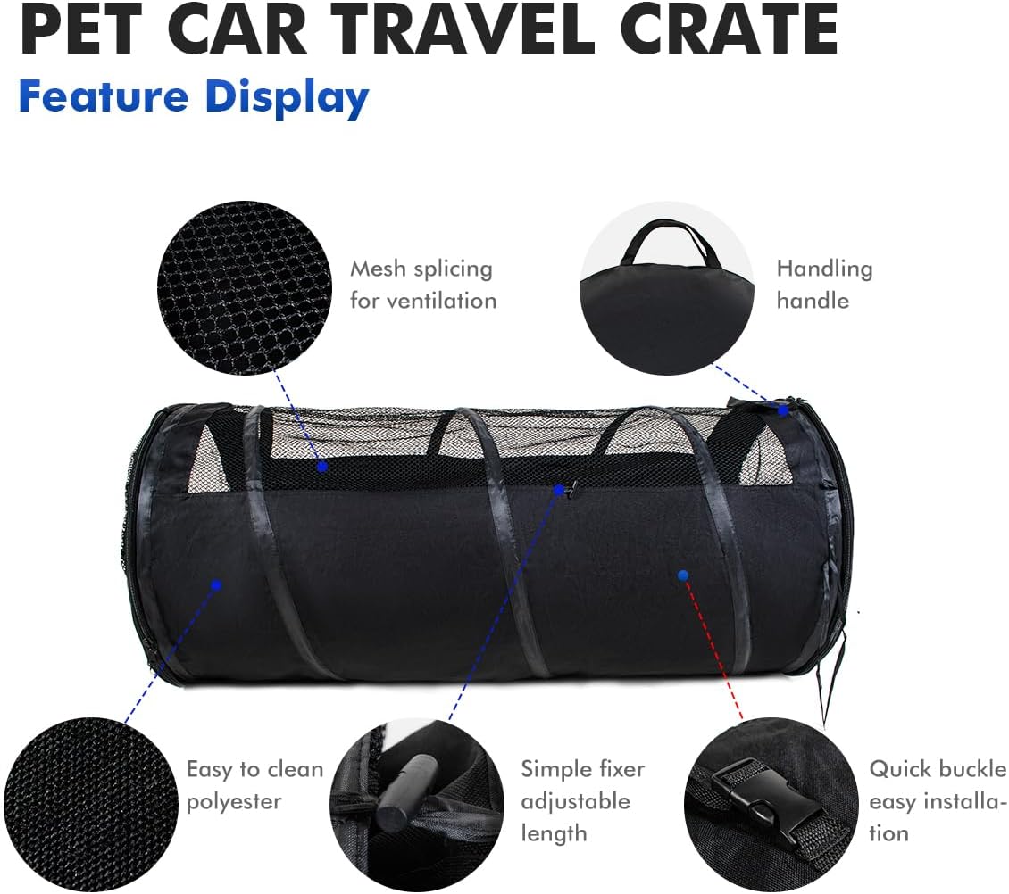 Pet Tube Soft Sied Dog Carries,Extra Long Cat Tunnel for Cars, Outsidet Enclosures Playpen Tunnel Catio for Long Distance Travel Road Trip - Image 3