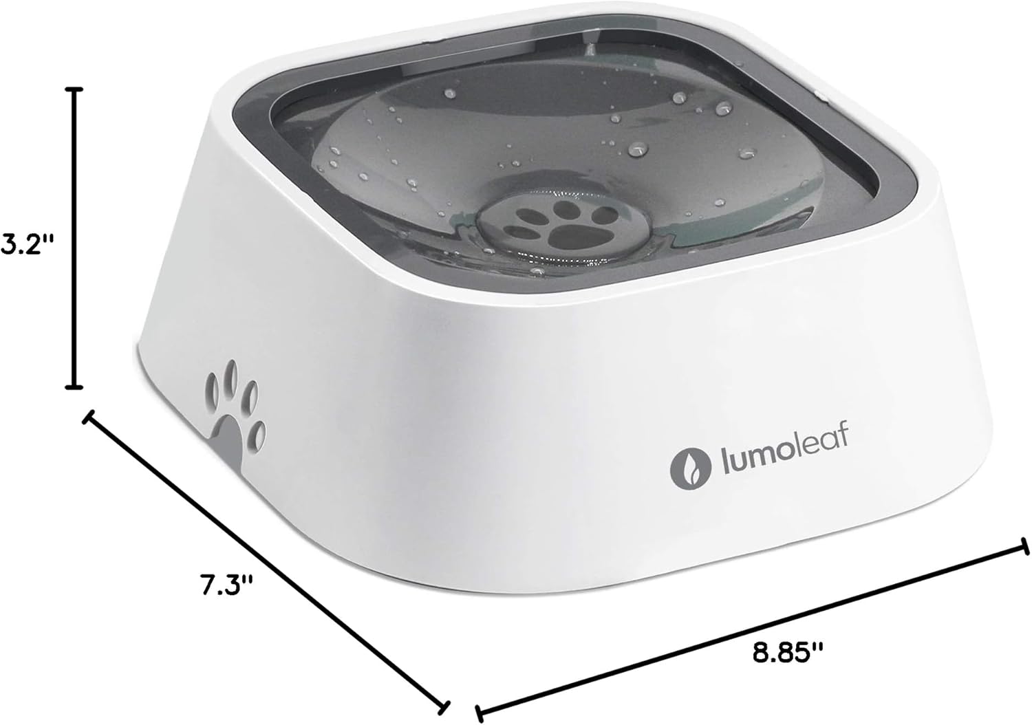 LumoLeaf No Spill Water Bowl for Dogs, Slow Feeder for Messy Drinkers, Drip-Free, Splash-Proof Design (Grey, 35oz) - Image 8