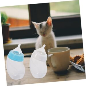 2pcs Milk Color Bottle Cat Nurser Feeding Feeder Ml Kittens Cats Kitten Newborn Professional Petfeeding Arc Dog Puppies Small Bottles Ml- Rabbits Container Pet for
