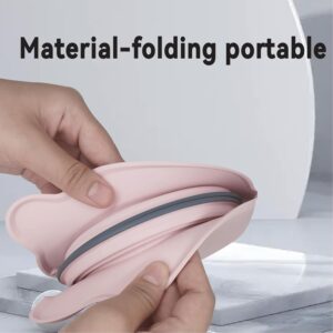 Dog Bowl, Cat Food Bowl, Dog Food and Water Bowl, Portable Dog Bowl, Pet Bowl, Dual Collapsible Dog Bowl, Silicone Dog Bowl, Outdoor Dog Water Bowl, Slow Feeders (Pink)