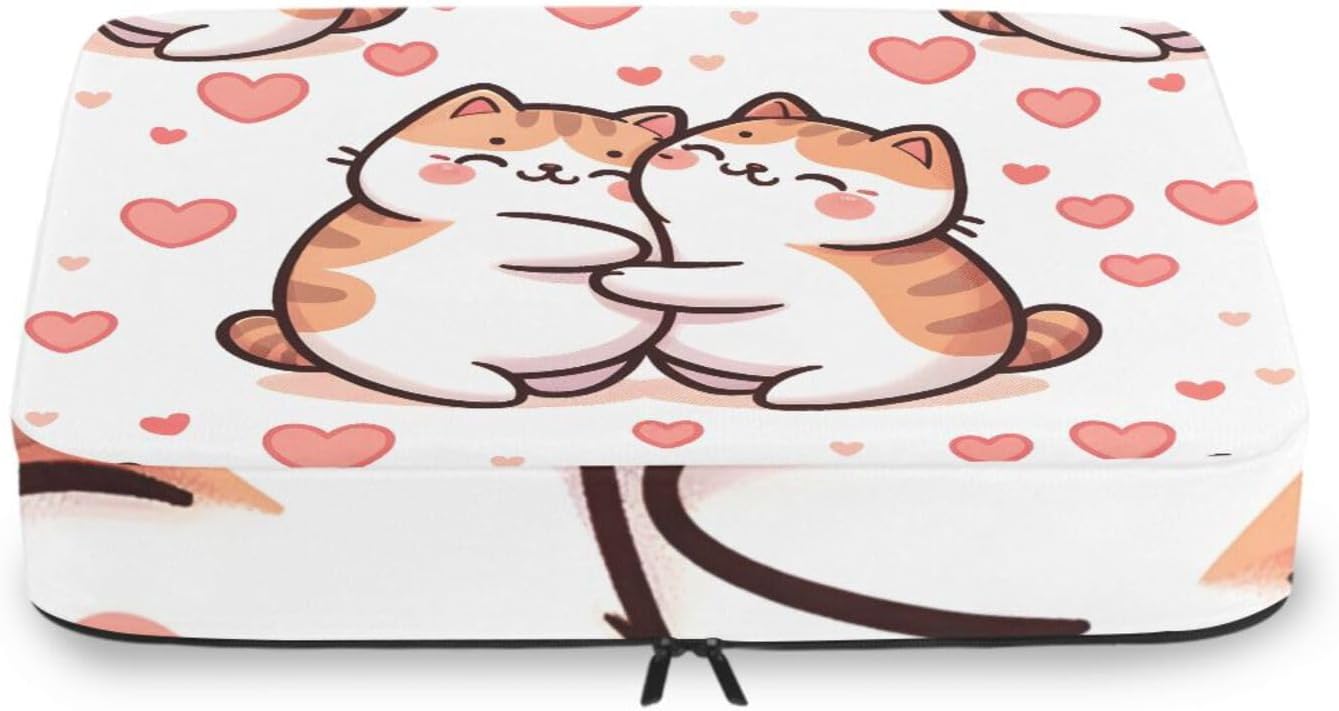 Packing Cubes for Travel 4 Set Cat Cute Pet Luggage Set Suitcase Organizer Bags Mesh Accessories Storage Pouch Toiletry Packing Cubes - Image 4