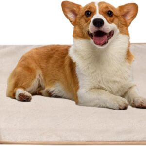 DaysU Waterproof Dog Blanket for Small Dogs - Soft Sherpa Fleece Reversible Pet Blanket, Cat Blanket Washable for Couch Protection, Warm Plush Puppy Blankets, 26.5"x35" Light Camel