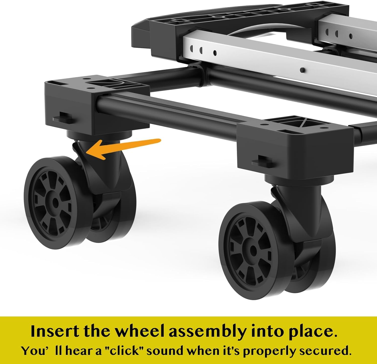 PAWZIDEA Ultra-Quiet Swivel Wheels 2-Pack Fit for Expandable Pet Carrier Quiet Rolling Casters - Image 5