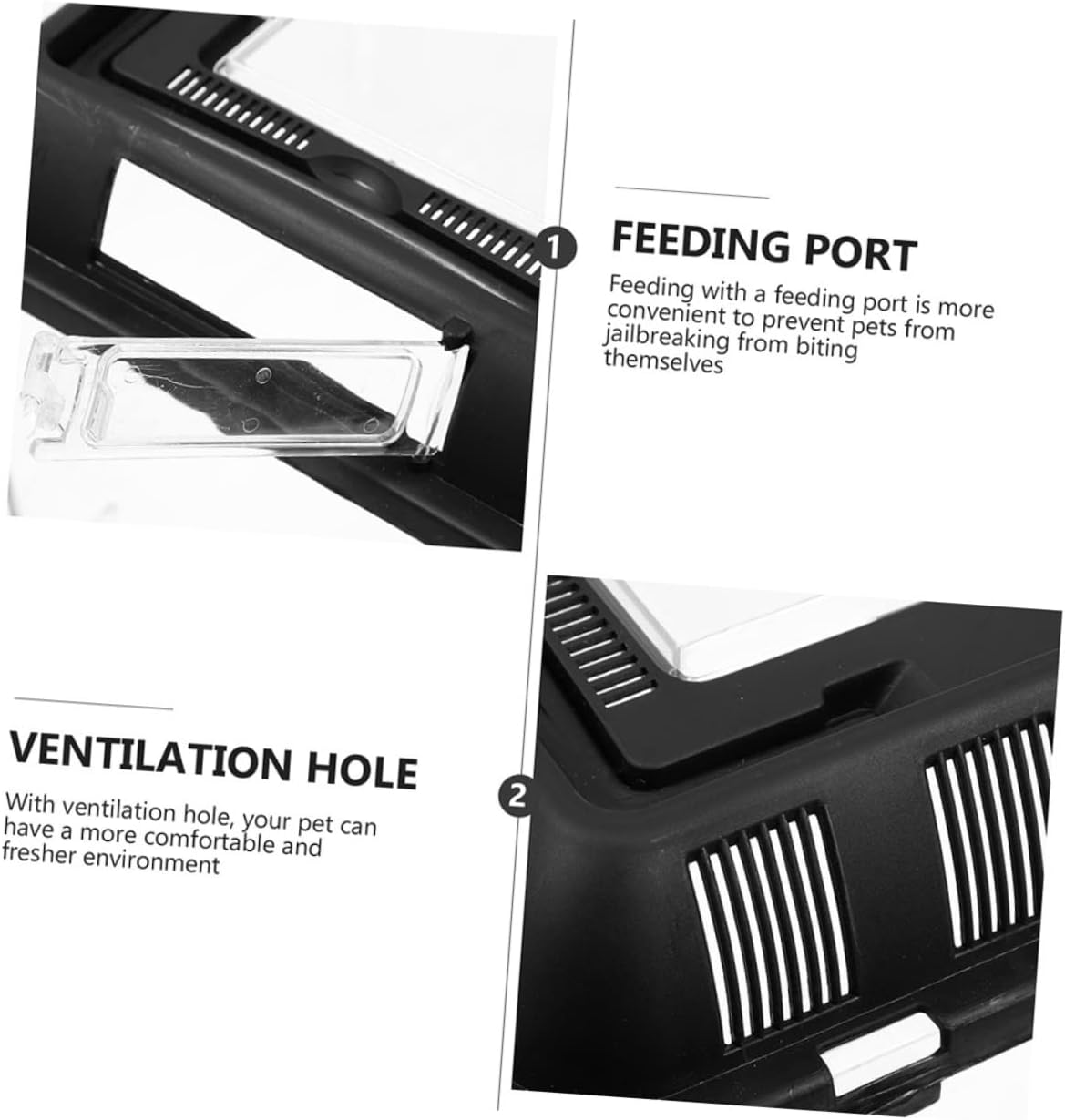 Turtle Transport Box Handle Reptile Breeding Box for Turtles Practical PET Display Container for Safe Travel and Feeding - Image 3