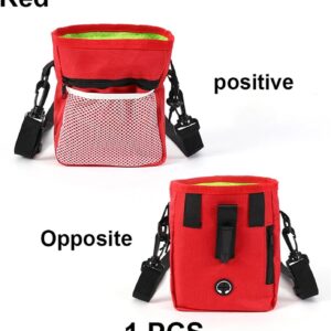 Pet Training Bag Snack Bag Mini Outdoor Portable Training Kit Feeding Waist Bag Portable Foldable Dog Supplies(Red)