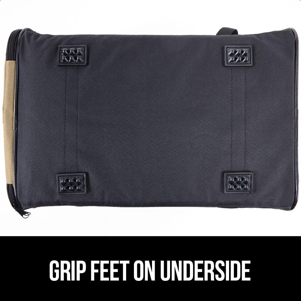 GORILLA GRIP Cat Carrier Travel Bag Up to 15 Lbs, Soft Collapsible Small Dog Carriers, Top and Side Entry Breathable Mesh, Grip Feet on Underside, Cozy Washable Waterproof Pad, Portable Kennel, Beige - Image 6