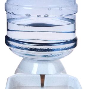 Pet Water Dispenser Station – 1 Gal Replenish Pet Waterer for Dog Cat Animal Automatic Gravity Water Drinking Fountain Bottle Bowl Dish Stand