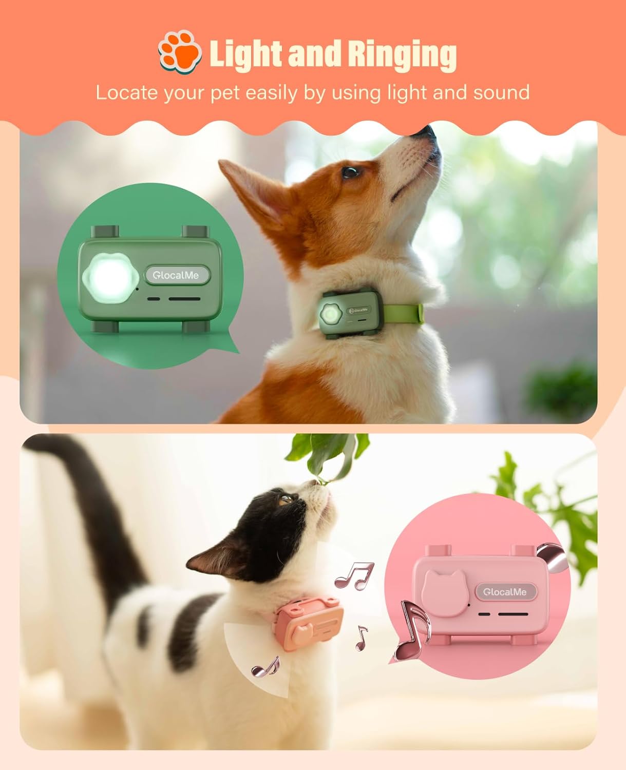 Pet Tracker Support Two-Way Call and AI Health Alerts, Play Music and Pet Community, Real Time Tracking and Virtual Fence, GlocalMe GPS Tracker for Dog and Cat, Global Unlimited Range - Image 8