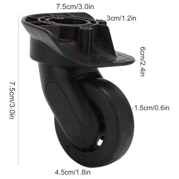 Casters Set of 4, Luggage Wheels Replacement Caster Wheels with Good Flexibility PP and PET for Suitcase - Image 8