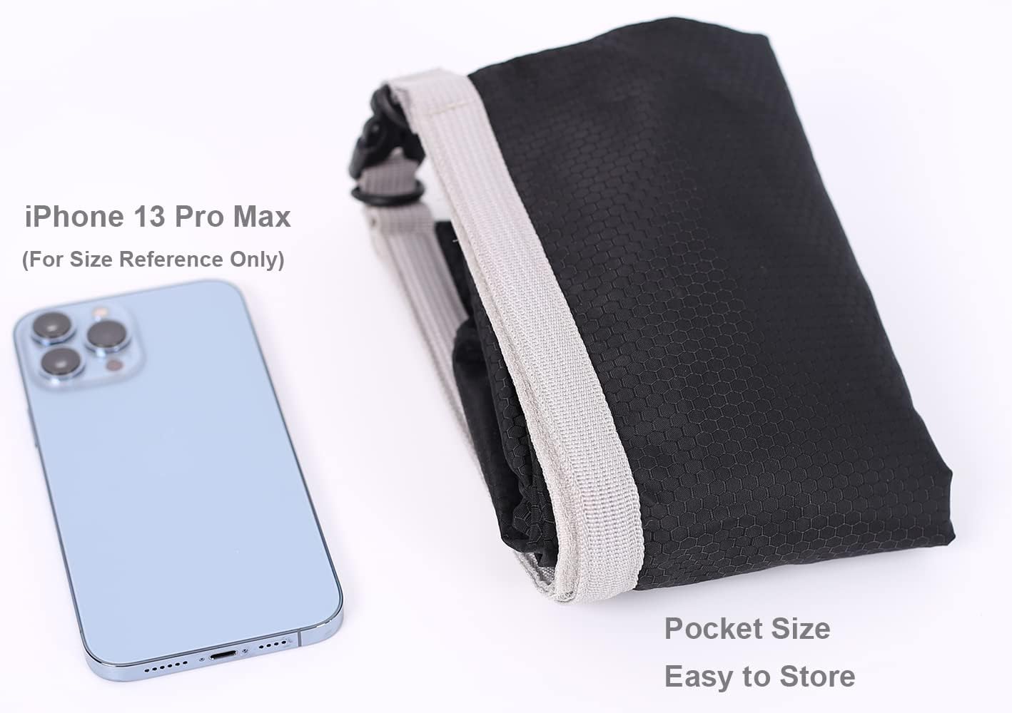 halinfer Dog Food Travel Container, Dog Food Travel Bag, Kibble Carrier 42 Cups 10L with Storage Front Pocket and Shoulder Strap for Travel, Hiking and Camping (Black) - Image 6