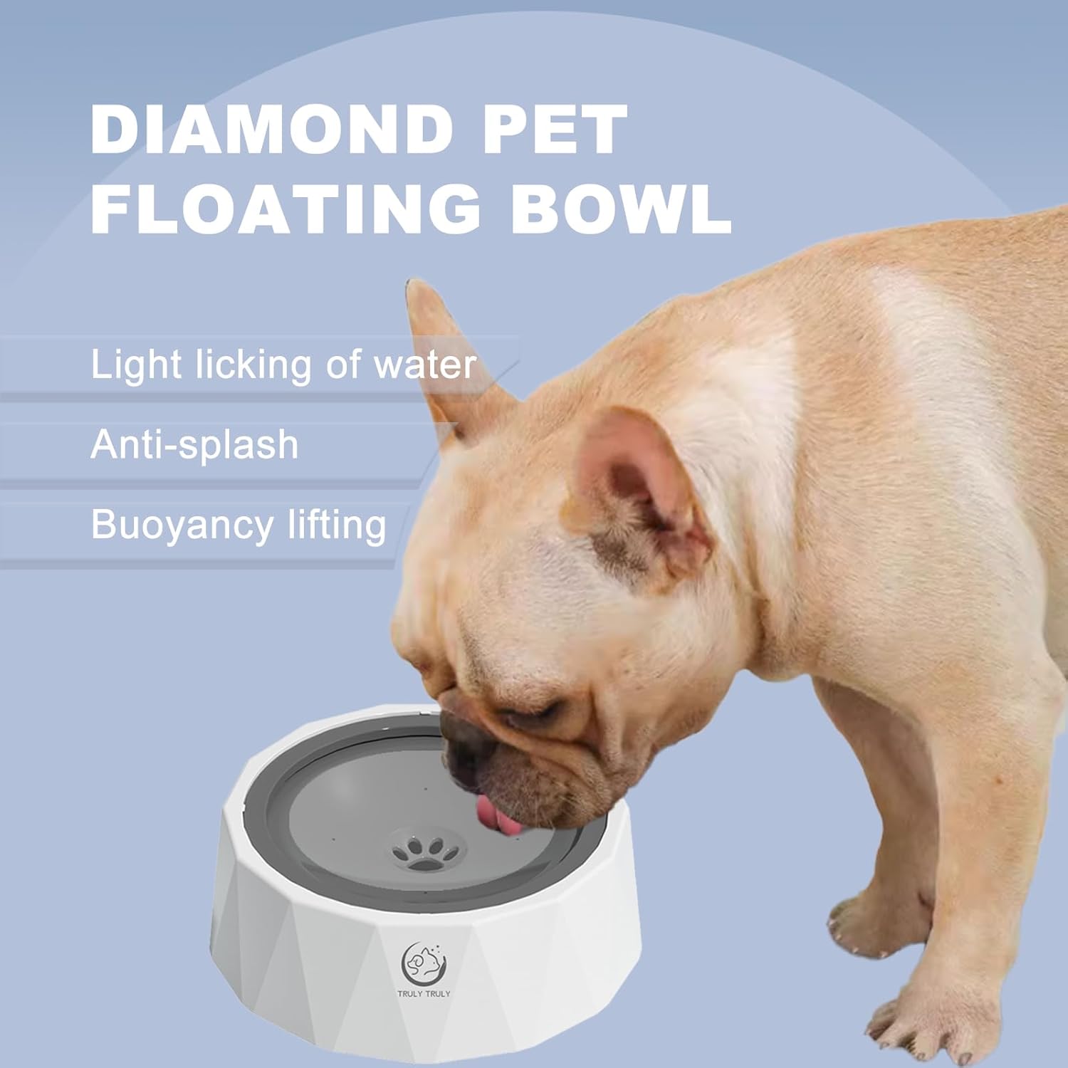 Spill Proof Slow Drinking Pet Water Bowl, Vehicle Travel Friendly Water Bowl for Cats and Dogs (White, 1 L) - Image 7