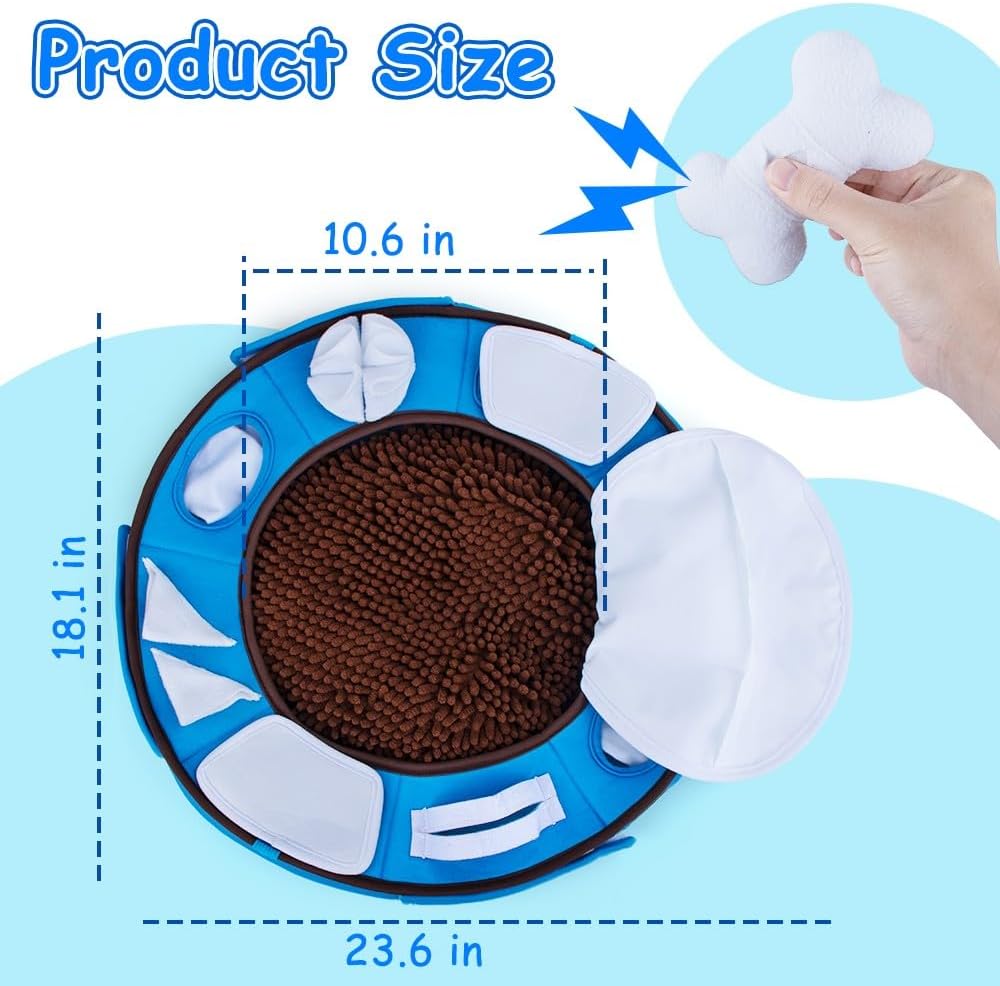 Interactive Dog Snuffle Mat for Small&Medium Breeds – Pet Nosework Slow Feeding Puzzle Toy for Natural Foraging,Mental Stimulation,and Healthy Eating Habits - Image 6