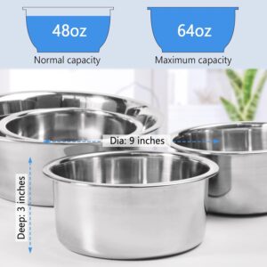 Raised Large Dog Bowls Wall Mount Pet Bowl, Collapsible Elevated Pet Bowl for Dog Cat Chicken Coop – 8 Cups / 2 Quart