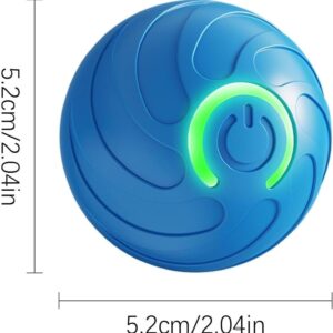 Duraspin Dog Ball, Duraspin Balls for Large Dogs, Alizure Dog Ball, 2025 New Upgraded Interactive Automatic Rolling with Lights, Dura Spin Dogs Balls That Moves on Its Own (Blue and Orange)