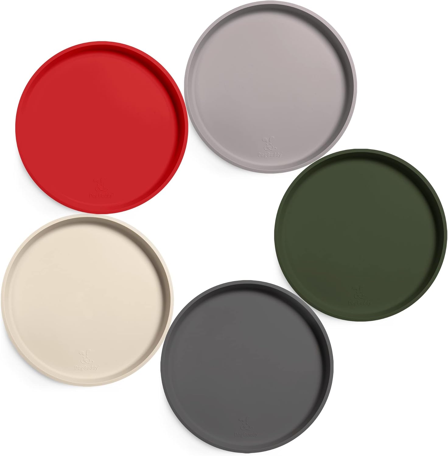 DogBuddy Dog Food Mat - Waterproof Dog Bowl Mat, Silicone Pet Mat for Food and Water Bowls, Nonslip Pet Feeding Mat with Edges, Dogs Food Mats for Floors, Puppy Supplies (White Sand) - Image 7