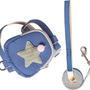 Tbest Vest Har,Pet Harn Le Set STS Even Prure Ese Proof Loose Cat Vest Belt for Outdoor (M (Recommended 2.5‑5kg/5.5‑11lb))