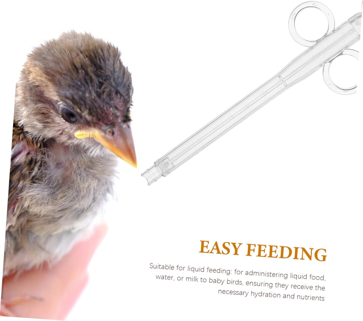 Mikikit 2Pcs Bird Feeding Tubes Durable Pigeon Feeder for Cockatiels Parrots Transparent Design Easy to Clean for Liquid Feeding Travel - Image 9