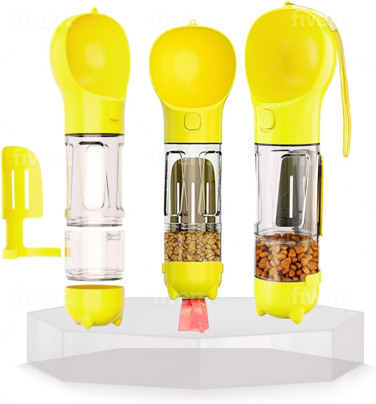 Portable Dog Accessories Leak Proof & Lightweight 4-in-1 Dog Water Bottle for Walks - Image 6