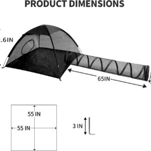 Rest-Eazzzy Cat Tent Outdoor, Pet Enclosure Tent Suitable for Cats and Small Animals, Indoor Playpen Portable Exercise Tent with Carry Bag(Pet Tent& Tunnel) M