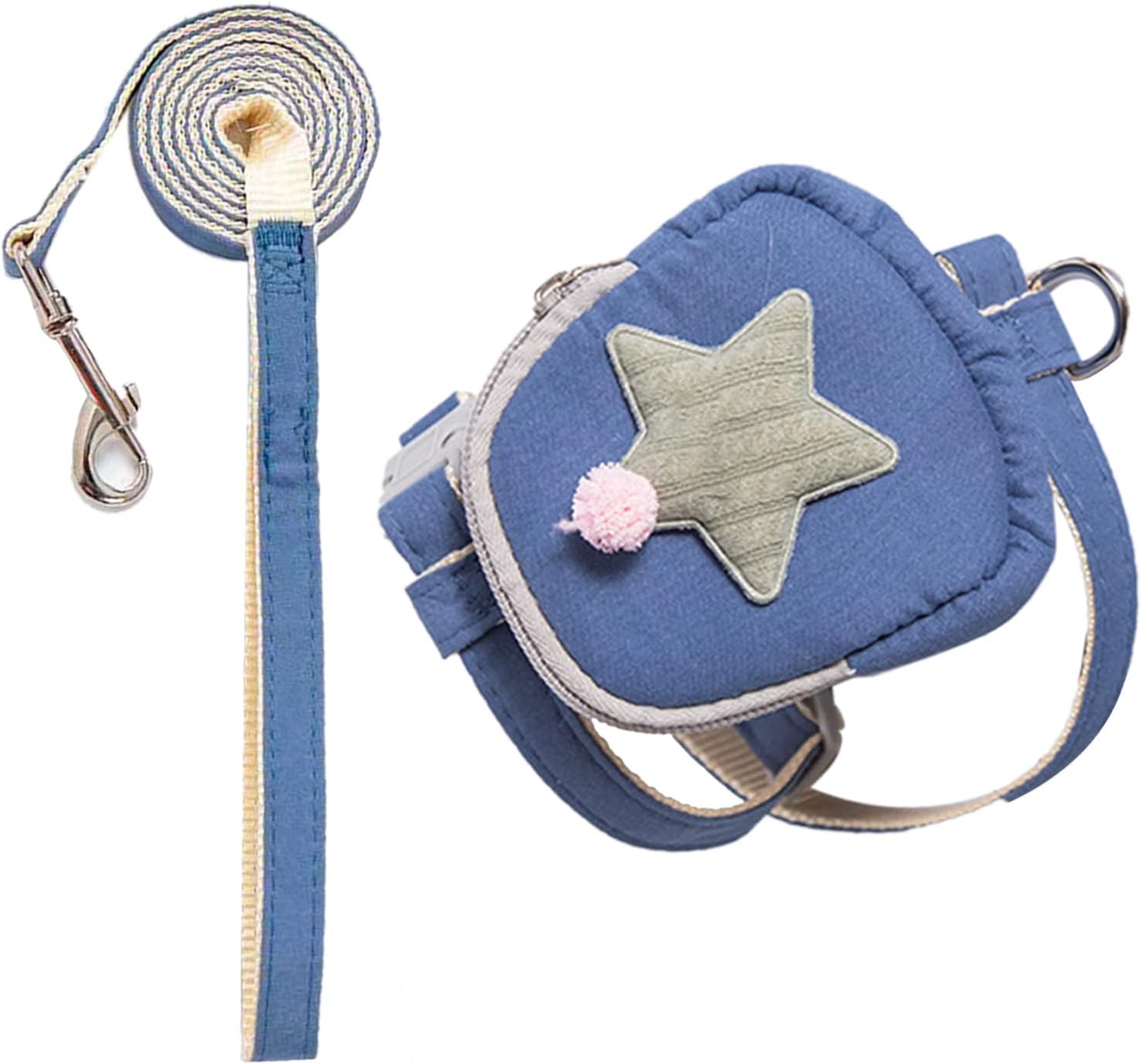 Tbest Vest Har,Pet Harn Le Set STS Even Prure Ese Proof Loose Cat Vest Belt for Outdoor (M (Recommended 2.5‑5kg/5.5‑11lb)) - Image 3