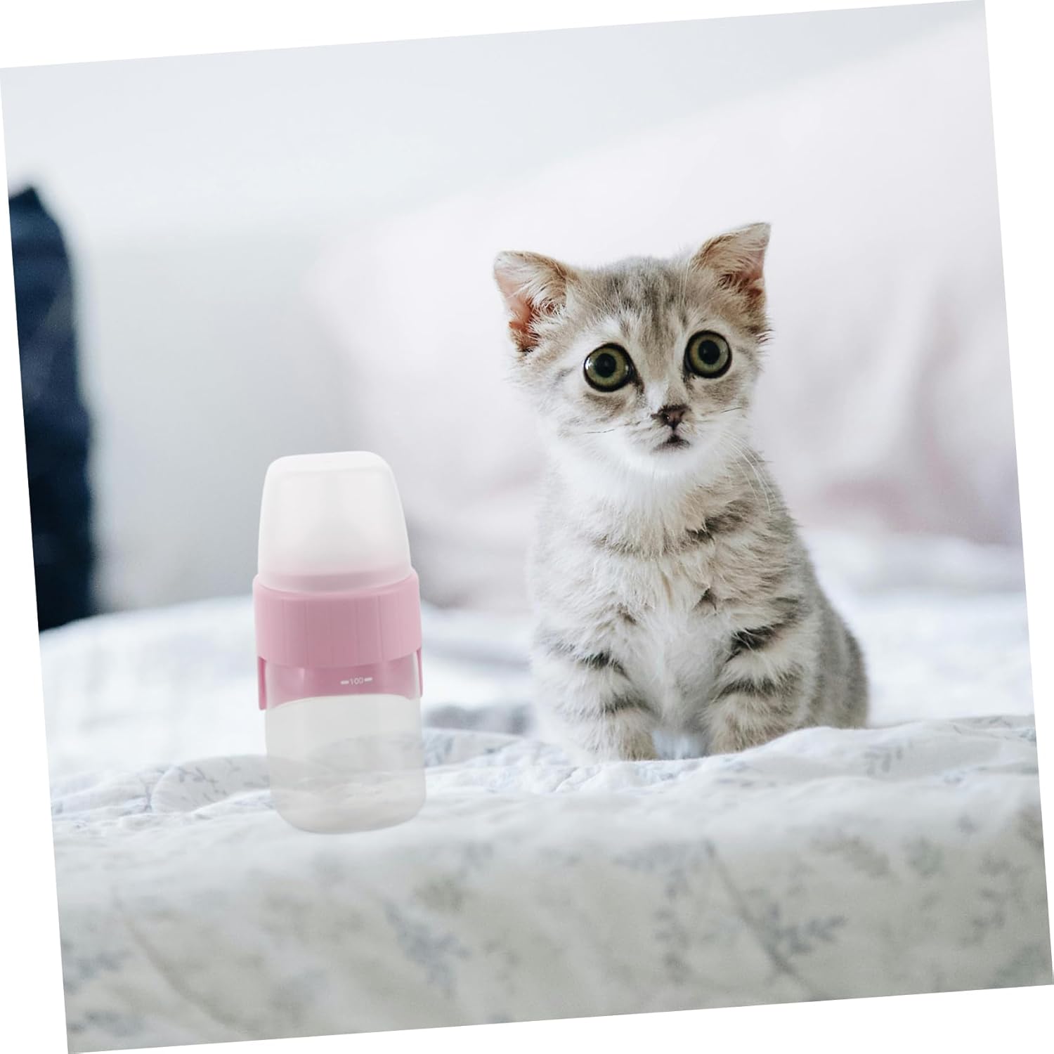 Happyyami Practical Kitten Milk Feeder Portable Dog Feeding Bottle with Nipple for Puppies Small Animals for Travel Daily Use Easy to Clean Controlled Milk Flow - Image 7