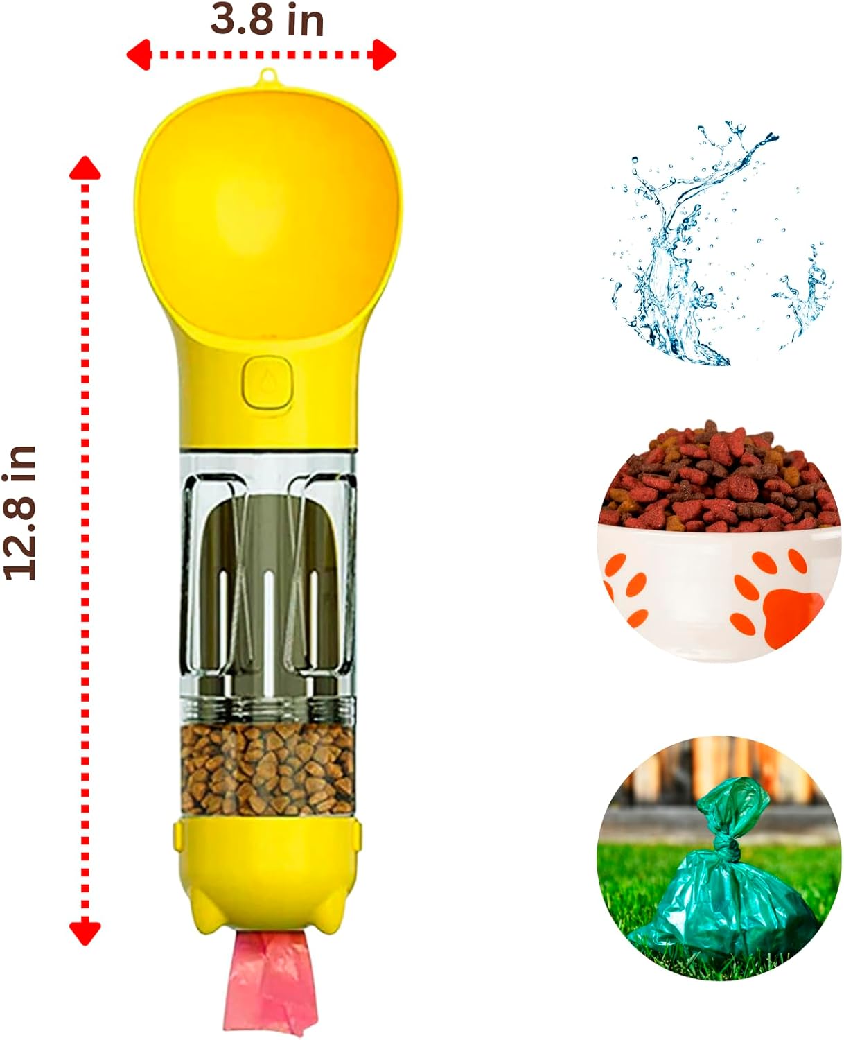 Portable Dog Accessories Leak Proof & Lightweight 4-in-1 Dog Water Bottle for Walks - Image 5