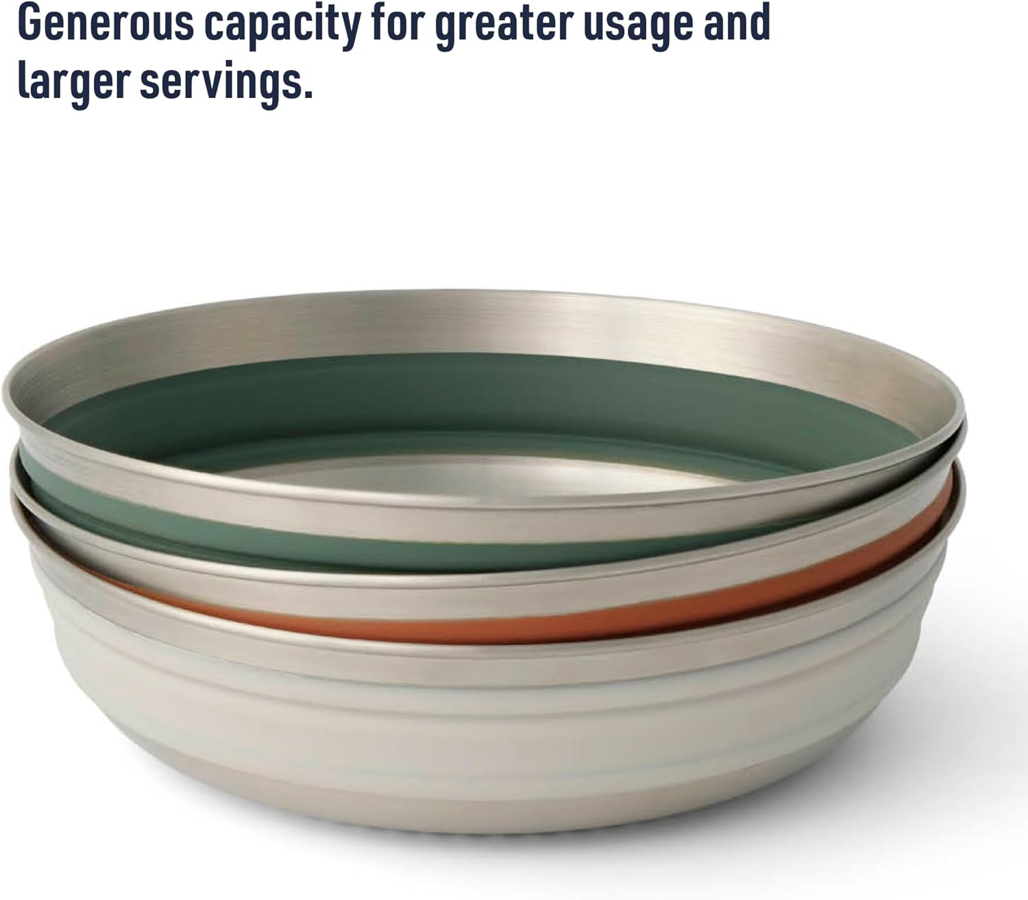 Sea to Summit Detour Stainless Steel Collapsible Bowl, Medium (22 fl oz), Moonstruck Grey - Image 5