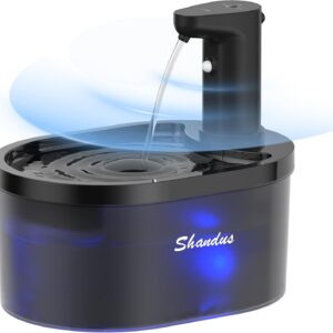 Wireless Cat Water Fountain, 5000mAh Battery Operated Cat Fountain, 101oz/3L Cordless Pet Drinking Fountain with Motion Sensor for Cats Indoor Outdoor Ultra Quiet BPA-Free