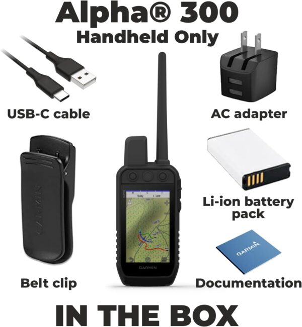 Wearable4U - Garmin Alpha 300 Handheld, Advanced Dog Tracking and Training Handheld, Touchscreen with Leash and Whistle Bundle - Image 5